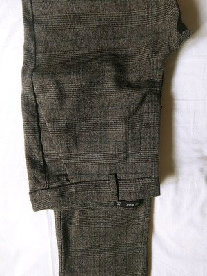 Zara checked pants size M used, grey-blue