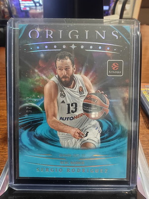 Panini Origins EuroLeague Basketball Card #71 Sergio Rodriguez Real Madrid Turquoise Parallel 25/25