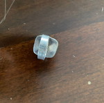 Silver ring with amethyst stone used