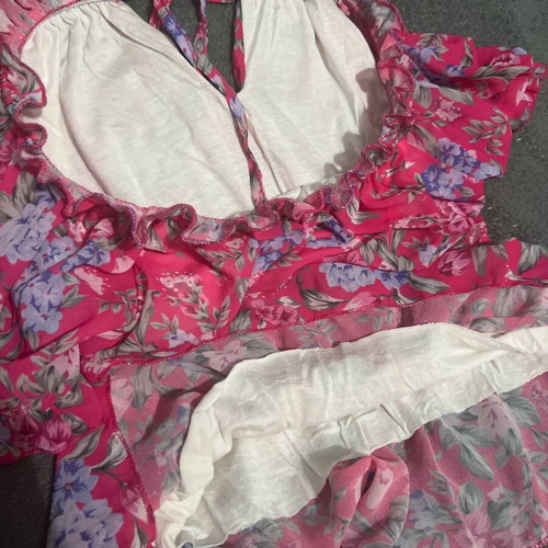 Crop top like new with ruching pink, size S/M