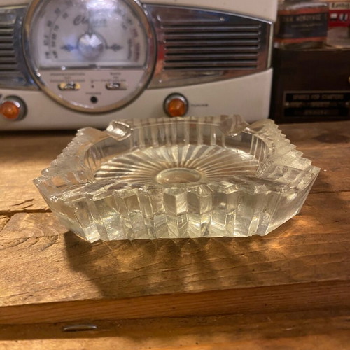 Glass ashtray used with unique shape