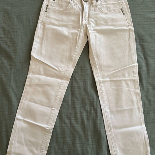 Beige denim spring set pants and bodysuit used, size small