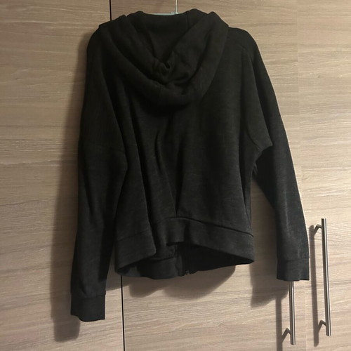 Adidas women's hoodie jacket like new, dark gray-black