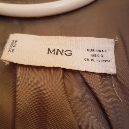 Mango wool coat like new, medium brown camel color, funnel neck