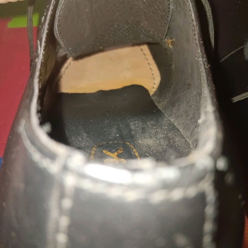Black men's leather shoes scarponi like new, size 43