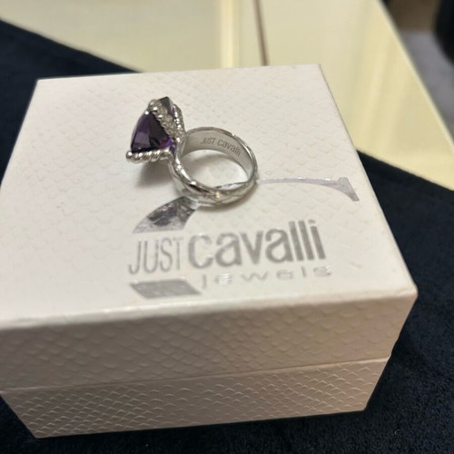 Just Cavalli ring like new with purple stone