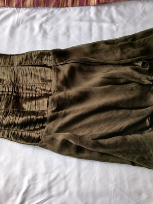 Φόρεμα μεταξωτό με οργάντζα πράσινο καινούργιο μέγεθος M