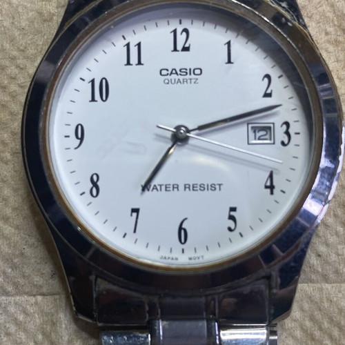 Casio men's wristwatch used, silver