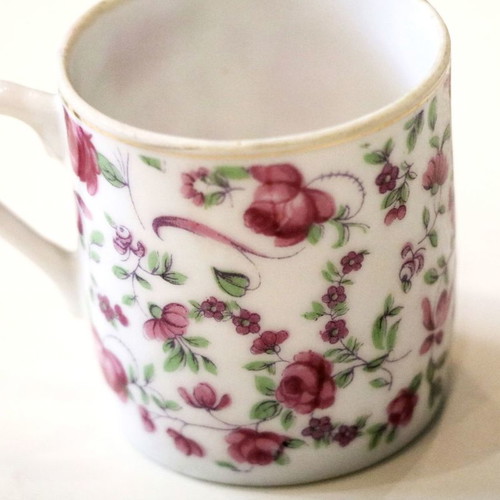 Japanese porcelain cup set used, collectible from 1950