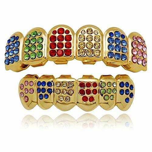 Grillz Colorful Bling Bling new hip-hop set