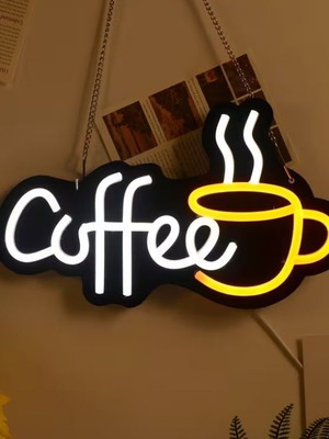 USB Neon Sign Coffee LED 31×18 cm New