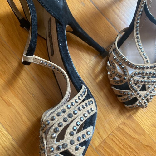 Zara black sandals used, size 37, with studs