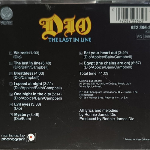 Dio The Last in Line CD like new, heavy metal