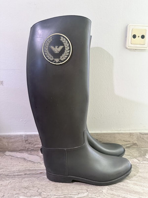 Emporio Armani rain boots size 39, black