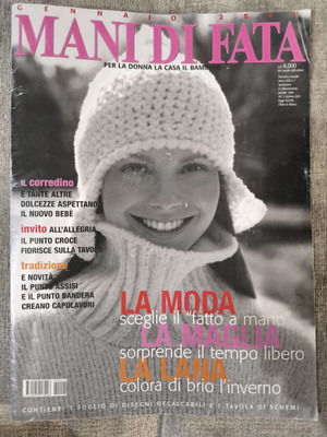 Mani di Fata magazine used, January 2000 Italian knitting and embroidery