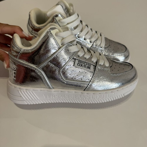 Versace Jeans Couture silver sneakers size 36 new