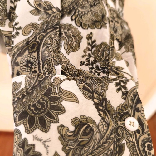 Vassia Kostara Green Paisley One Size Shirt new