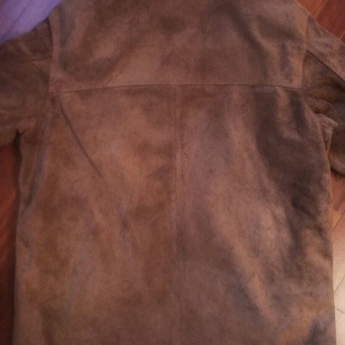 Men's leather suede jacket Gap used, size L-XL, beige brown