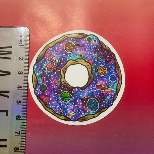 Vinyl sticker donut galaxy with stars new
