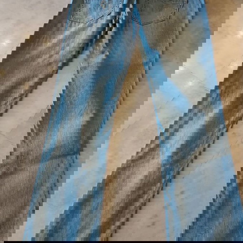 Bershka women's denim pants like new, small 36, blue turquoise