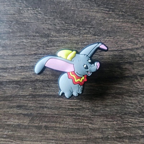 Dumbo Croc Pins (Jibbitz) like new, gray multicolor