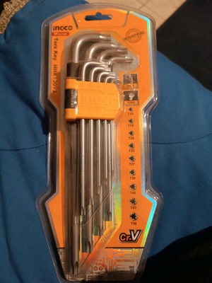 Torx Keys Long T10-T50mm Set of 9 new