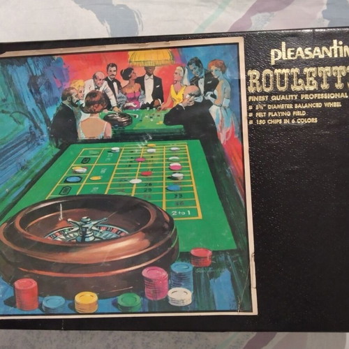 Roulette/ Ρουλέτα Vintage (1970's) Pleasantime,  Pacific Game Company, Wheel Chips Mat , 19€