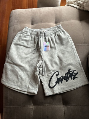 Corteiz Alcatraz Sweat Shorts Grey Black size M brand new with tags