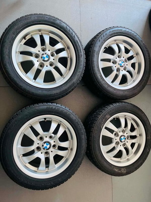 BMW Genuine Aluminum Rims 16" 5x120 with Bridgestone Winter Tires used