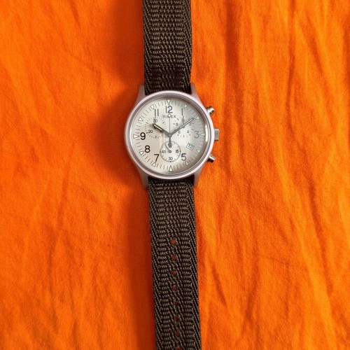 Timex MK1 Chronograph 40mm Unisex Watch with Reversible Fabric Strap Like New