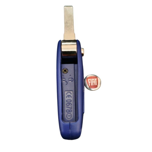 Fiat key shell replacement 3 button blue new