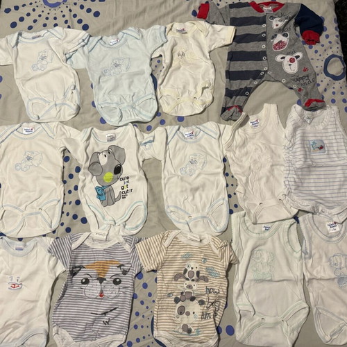 Baby bodysuits and outfit pack of 13 pieces, size 1-3, 62cm