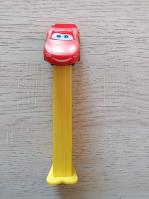 Collectible PEZ candy dispenser Lightning McQueen used