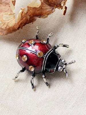 women's ladybug brooch