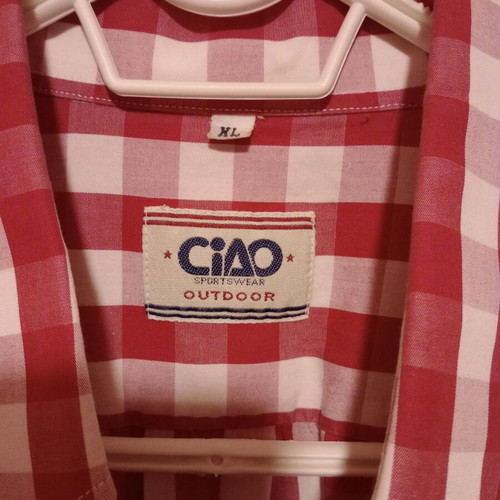 Ciao men's shirt XL like new, white and red