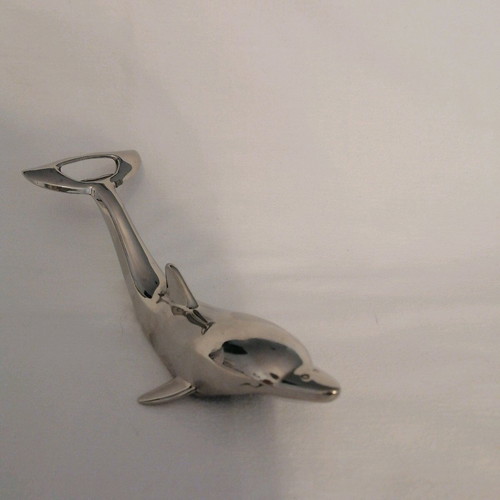 Vintage Dolphin Silver-Plated Bottle Opener like new