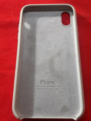 Genuine silicone case for iPhone XR used, ice white