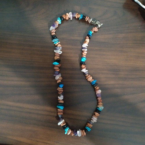 Necklace from Jordan stones handmade like new