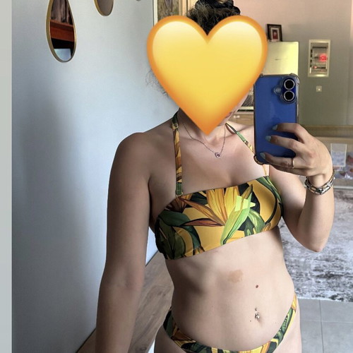 Adidas bikini set size 36 small like new, green and yellow