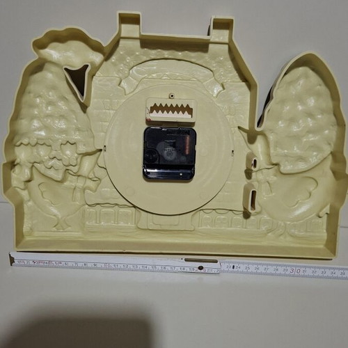 Wall clock 34 cm plastic, decorative for kids' room