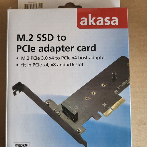 Akasa AK-PCCM2P-01 M.2 SSD to PCIe adapter card new