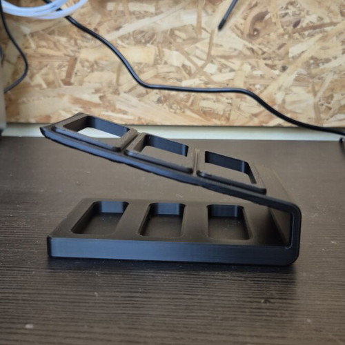 Remote control holder with 3 slots, minimalist design