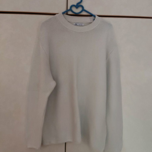 Zara Men's Long Sleeve Shirt Size M Like New White Beige