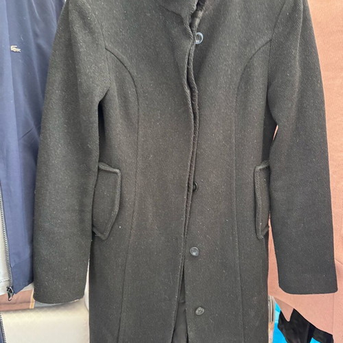 Benetton women's black coat like new, size S