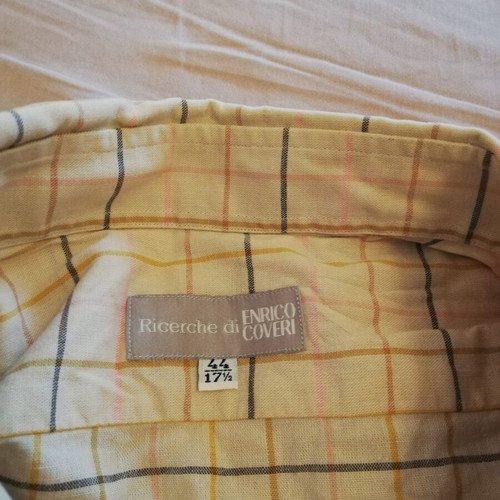 Plaid shirt Enrico Coveri like new, size XL, beige multicolor