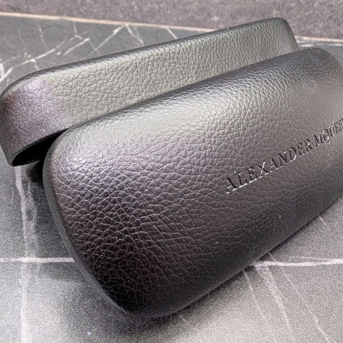 Alexander McQueen sunglasses case new black with card and cloth