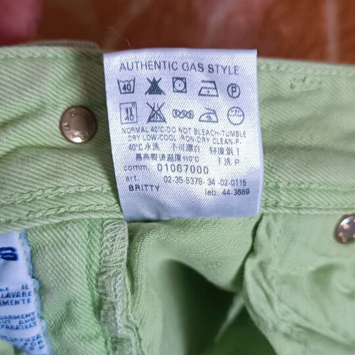 Gas women's jeans size 34 like new, green turquoise