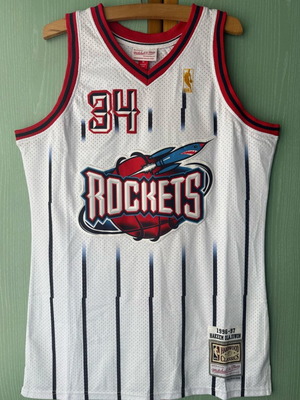Hakeem Olajuwon Houston Rockets Jersey like new, XL and XXL slim fit
