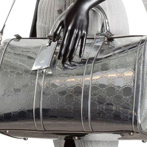 Gucci leather travel bag new, limited edition, silver