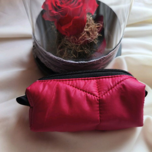 Handmade mini toiletry bag new, lined, small size